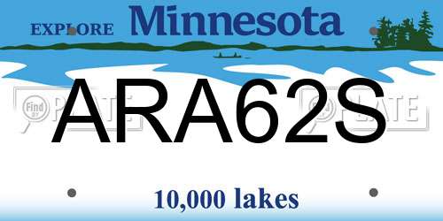 ARA62S Minnesota License Plate