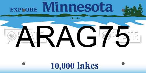 ARAG75 Minnesota License Plate