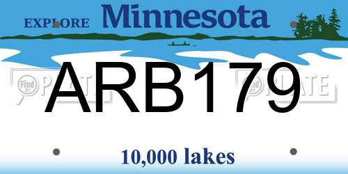 ARB179 Minnesota License Plate