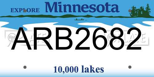 ARB2682 Minnesota License Plate