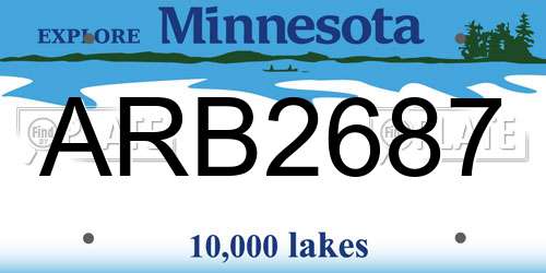 ARB2687 Minnesota License Plate