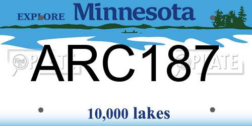 ARC187 Minnesota License Plate