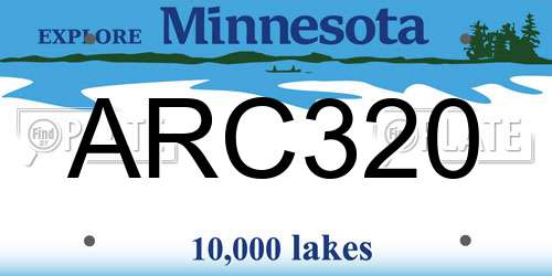 ARC320 Minnesota License Plate