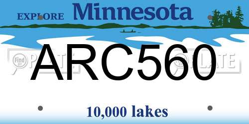 ARC560 Minnesota License Plate