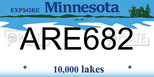 ARE682 Minnesota License Plate