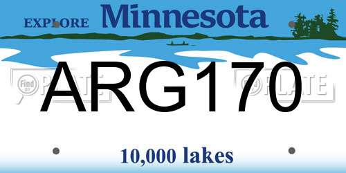 ARG170 Minnesota License Plate