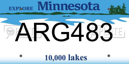 ARG483 Minnesota License Plate