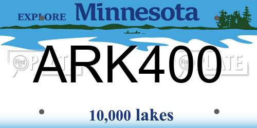 ARK400 Minnesota License Plate