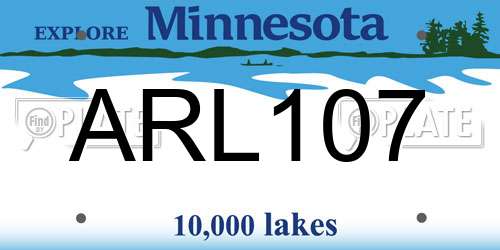 ARL107 Minnesota License Plate