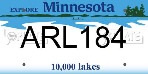 ARL184 Minnesota License Plate
