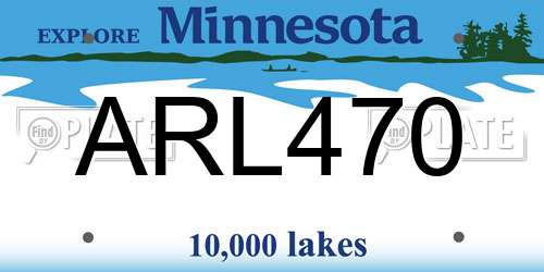 ARL470 Minnesota License Plate