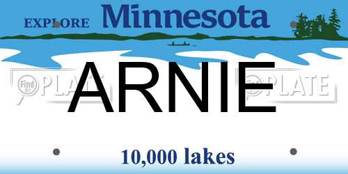 ARNIE Minnesota License Plate