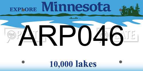 ARP046 Minnesota License Plate