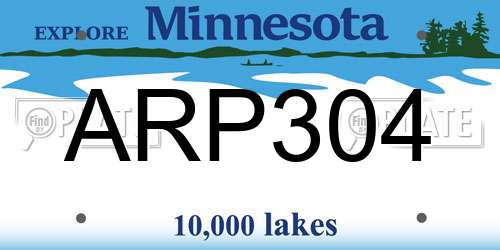 ARP304 Minnesota License Plate