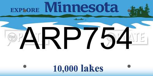 ARP754 Minnesota License Plate