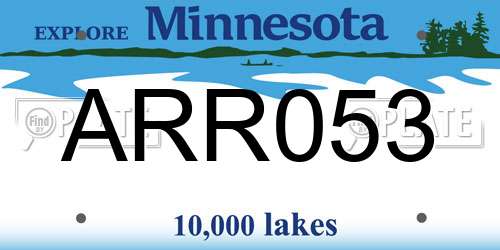 ARR053 Minnesota License Plate
