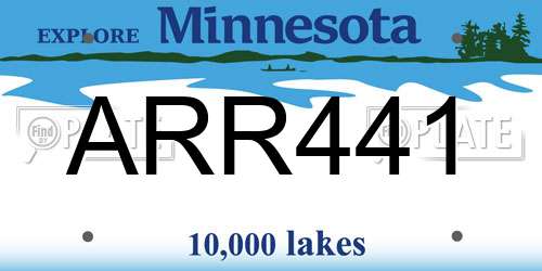 ARR441 Minnesota License Plate