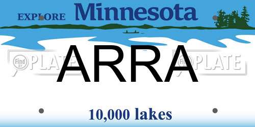 ARRA Minnesota License Plate
