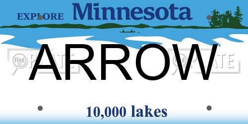 ARROW Minnesota License Plate