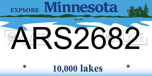 ARS2682 Minnesota License Plate
