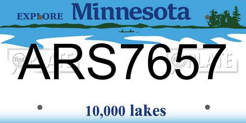 ARS7657 Minnesota License Plate