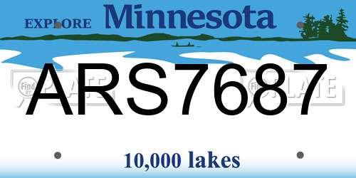 ARS7687 Minnesota License Plate