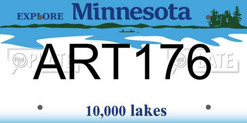 ART176 Minnesota License Plate