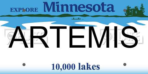 ARTEMIS Minnesota License Plate