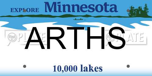 ARTHS Minnesota License Plate