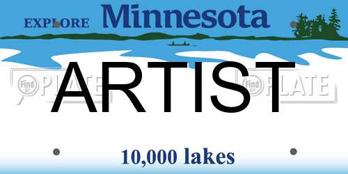 ARTIST license plate in MN state