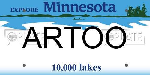 ARTOO Minnesota License Plate