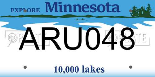 ARU048 Minnesota License Plate