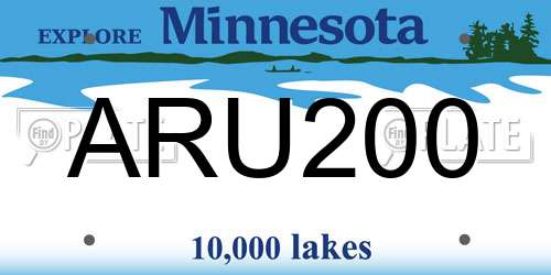 ARU200 Minnesota License Plate