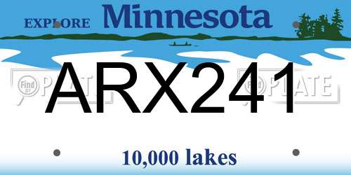 ARX241 Minnesota License Plate