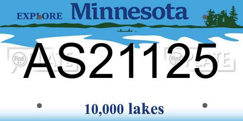 AS21125 Minnesota License Plate