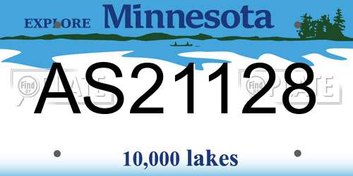 AS21128 Minnesota License Plate