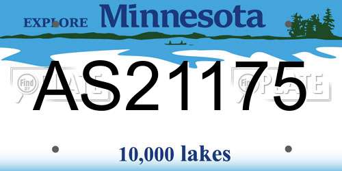 AS21175 Minnesota License Plate