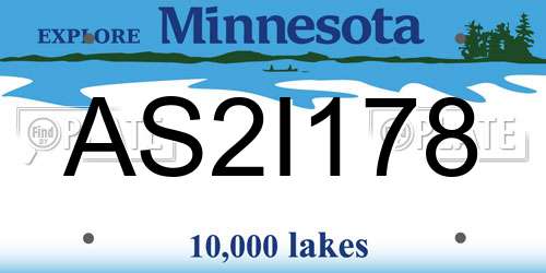 AS2I178 Minnesota License Plate