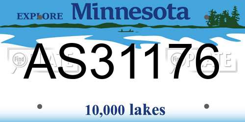 AS31176 Minnesota License Plate
