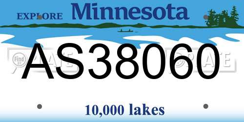 AS38060 Minnesota License Plate
