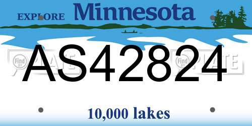 AS42824 Minnesota License Plate