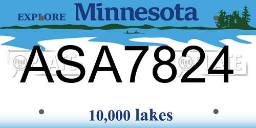 ASA7824 Minnesota License Plate