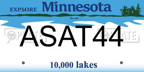 ASAT44 Minnesota License Plate