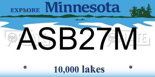 ASB27M Minnesota License Plate