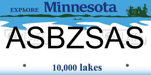 ASBZSAS Minnesota License Plate