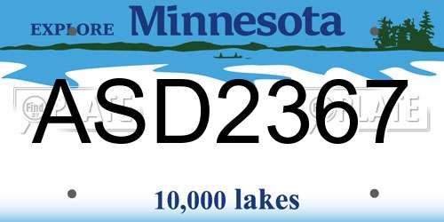 ASD2367 Minnesota License Plate