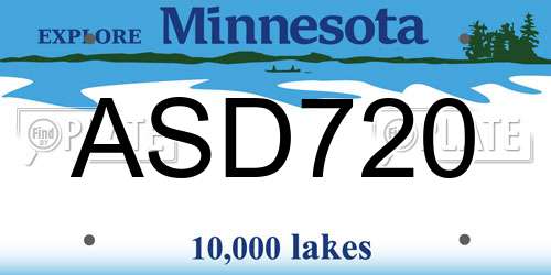 ASD720 Minnesota License Plate