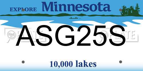 ASG25S Minnesota License Plate