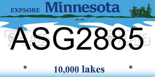 ASG2885 Minnesota License Plate