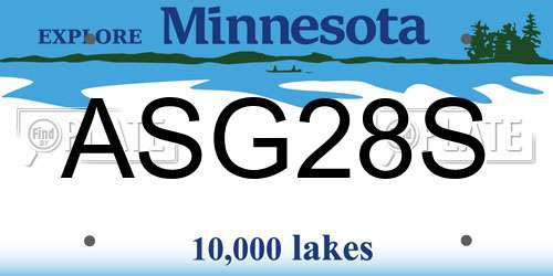 ASG28S Minnesota License Plate